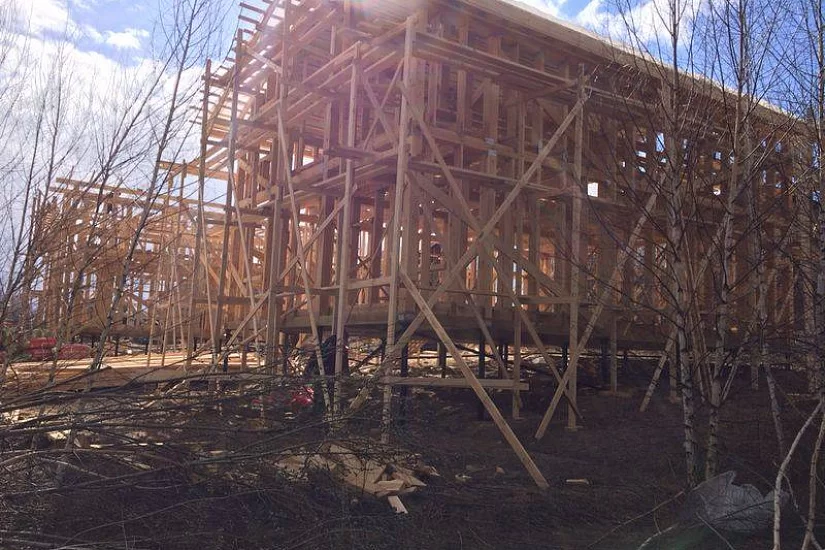 Дом каркасно-щитовой 8х12 м